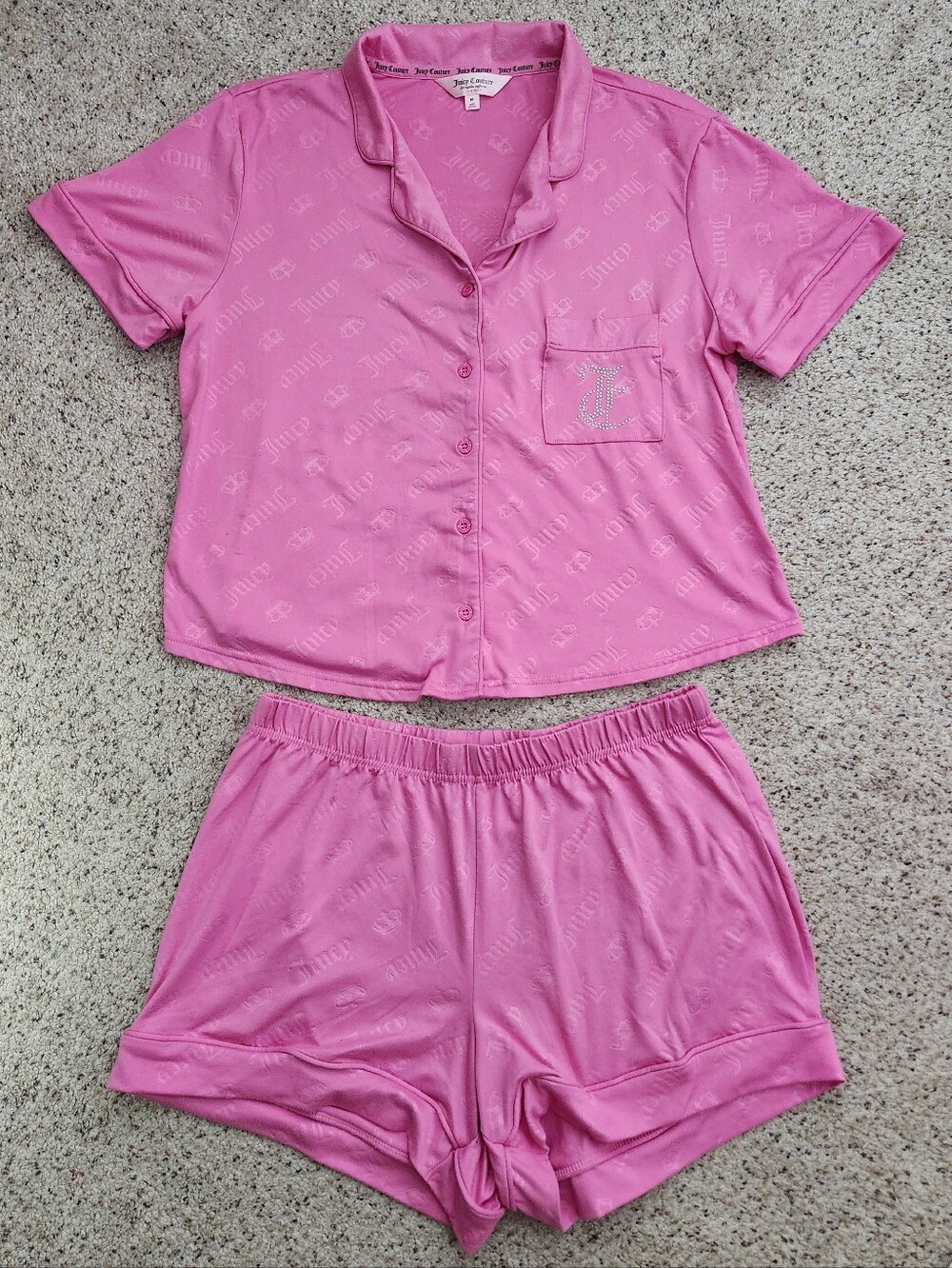 Juicy Couture Pink Short Sleeve Pajama Set